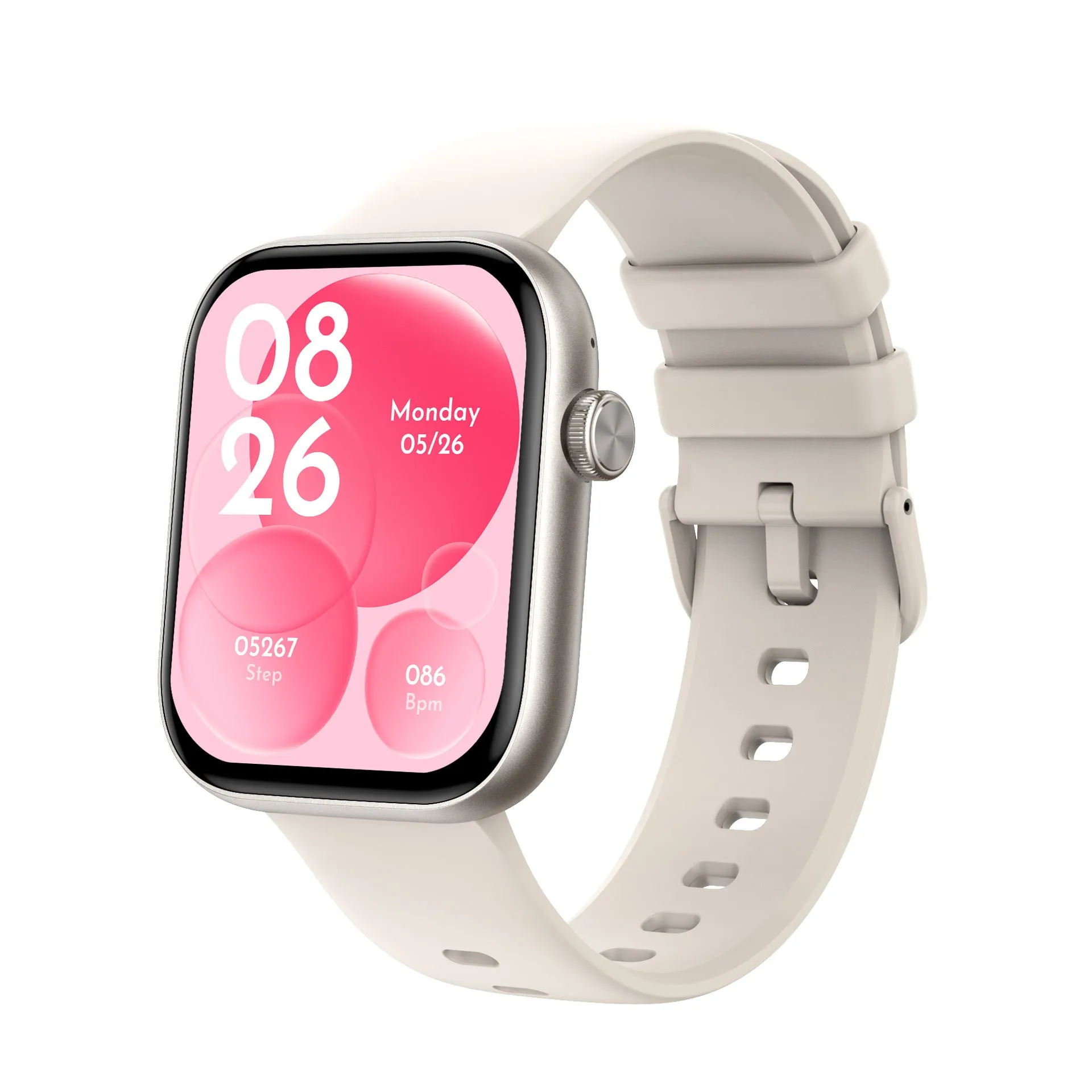 P89 smart watch with full screen touch display and Bluetooth calling in black glue colour