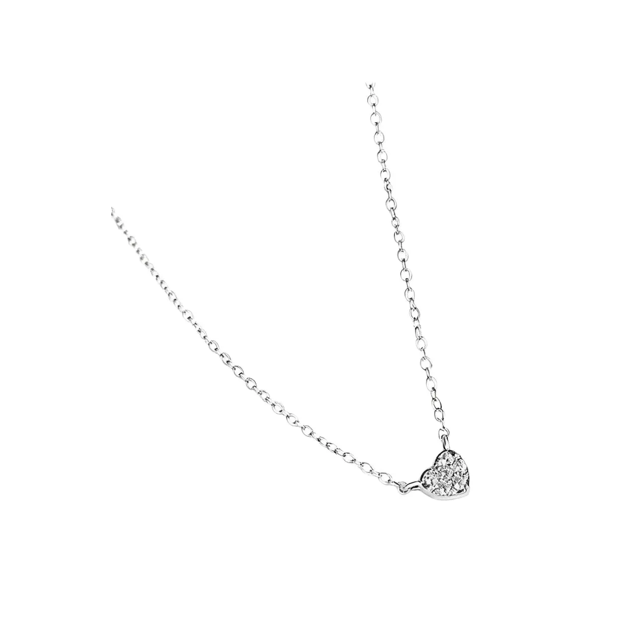 Love necklace S925 sterling silver 18K gold plated heart pendant cross chain hand polished jewellery
