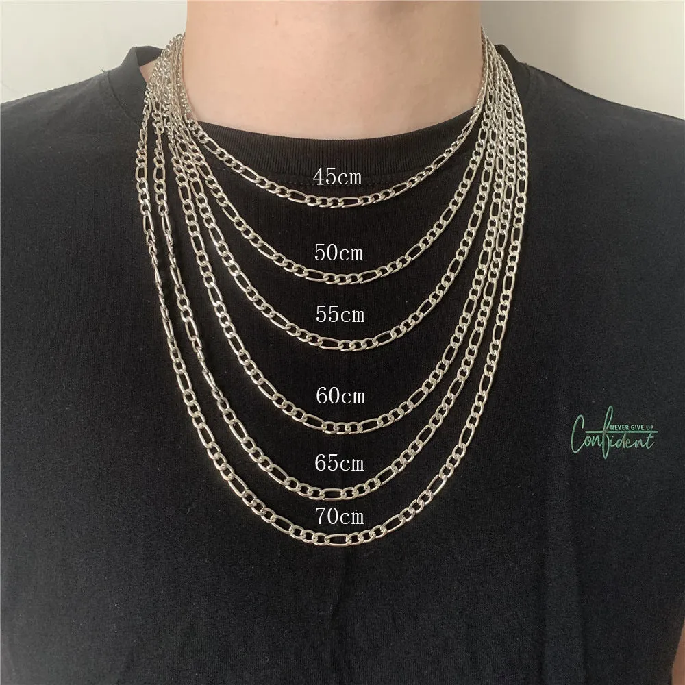 Men's simple electroplated alloy necklace in gold on a grey background