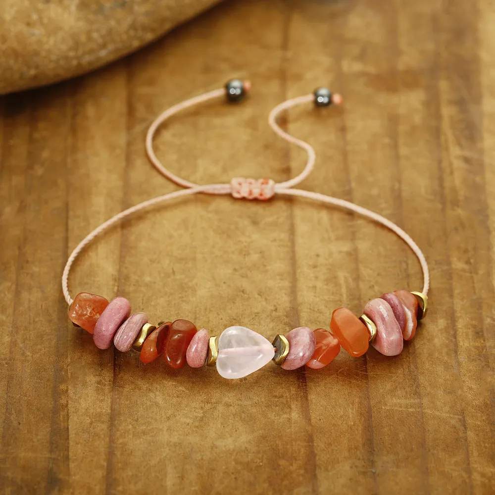 Women's geometric stone bracelet with handcrafted beads in fashion OL style