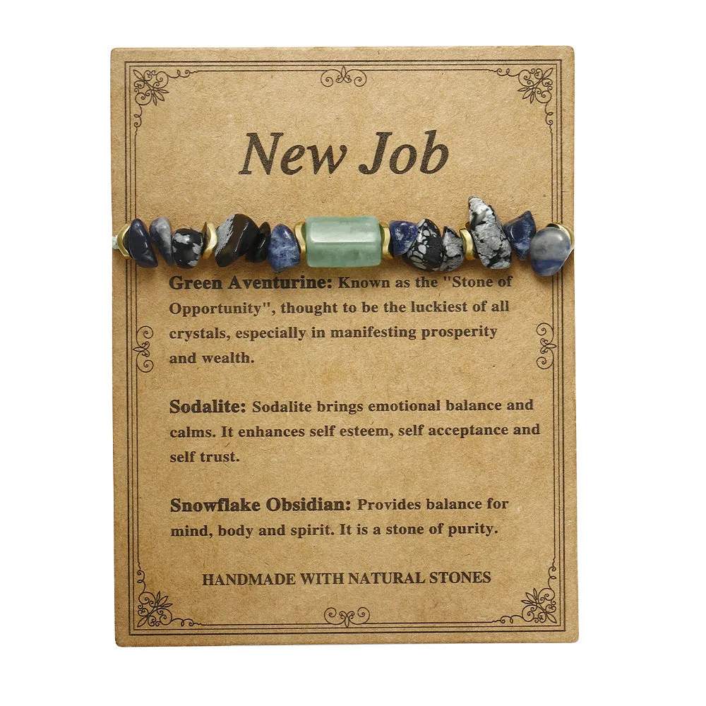 Women's geometric stone bracelet with handcrafted beads in fashion OL style