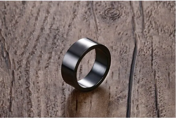Titanium steel geometric minimalist couple rings in sizes 6 to 12 for men and women