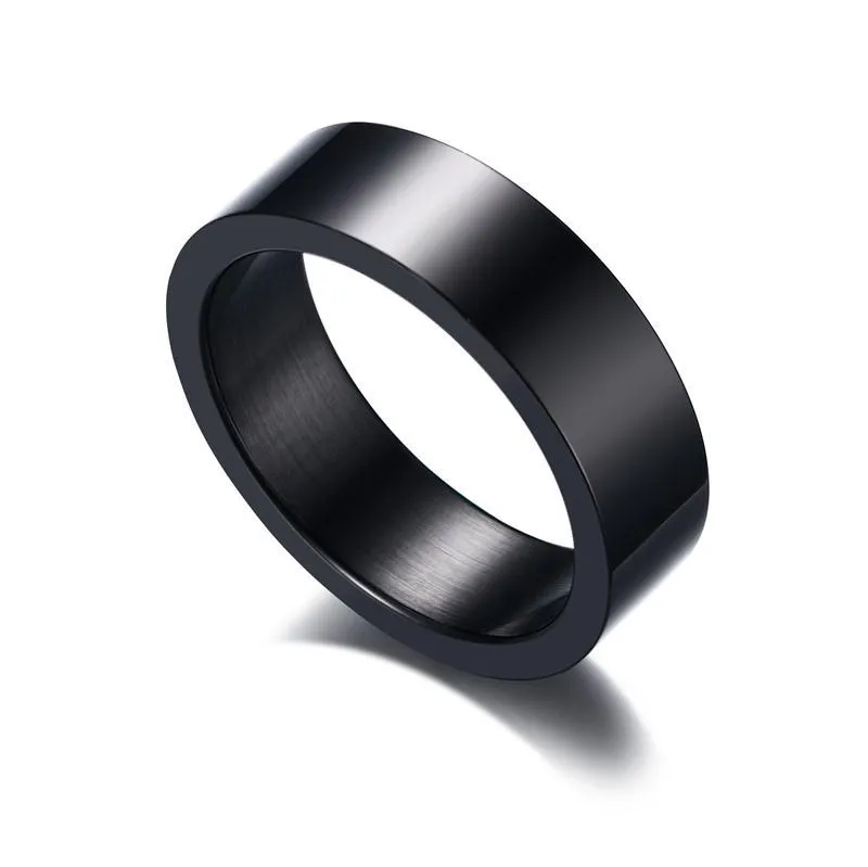 Titanium steel geometric minimalist couple rings in sizes 6 to 12 for men and women