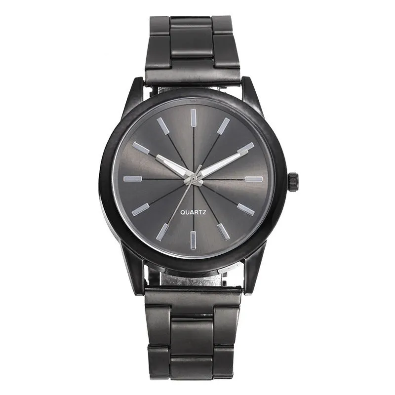 Women's quartz watch with 40mm alloy case, stainless steel strap, and glass dial in silver case with white face