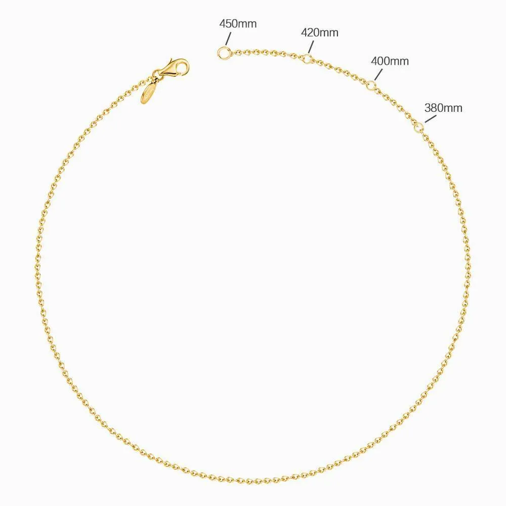 Custom heart shaped letter necklace in 925 silver with gold finish, 1mm pendant thickness
