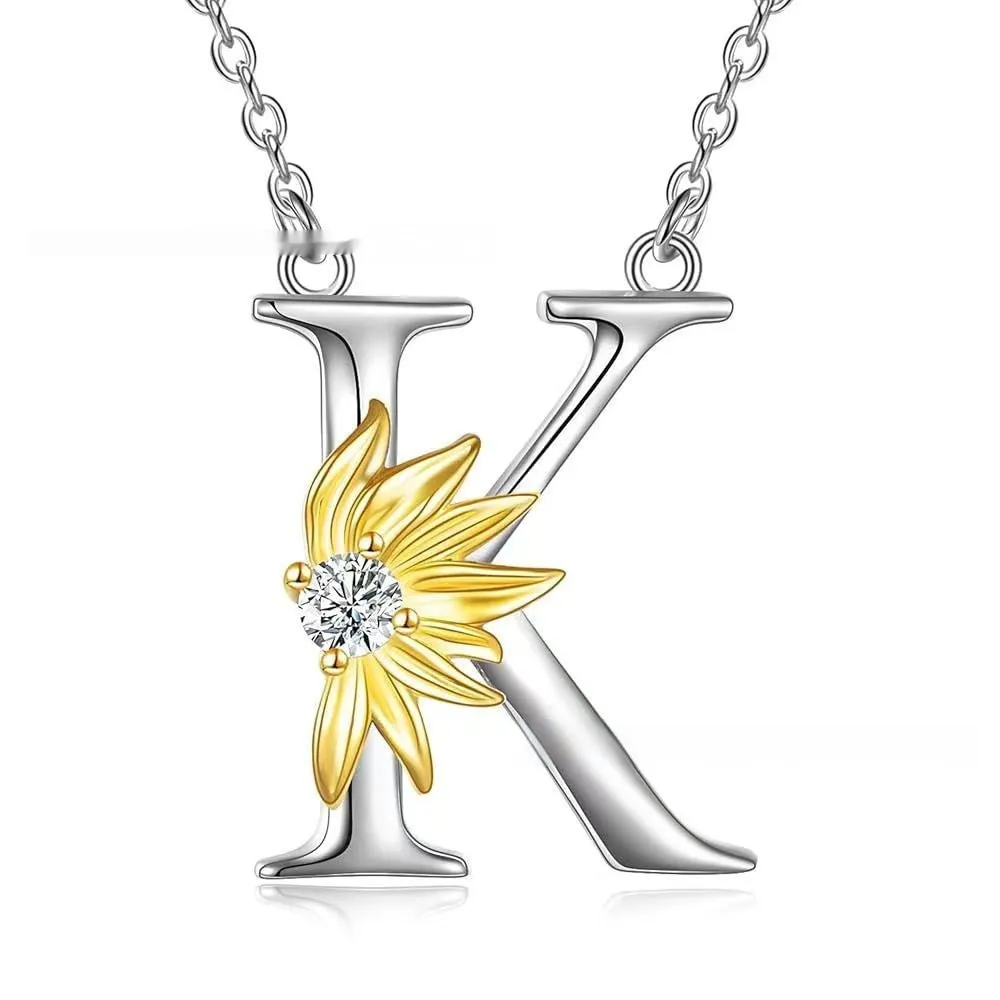 925 silver sunflower geometric pendant necklace available in multiple colours