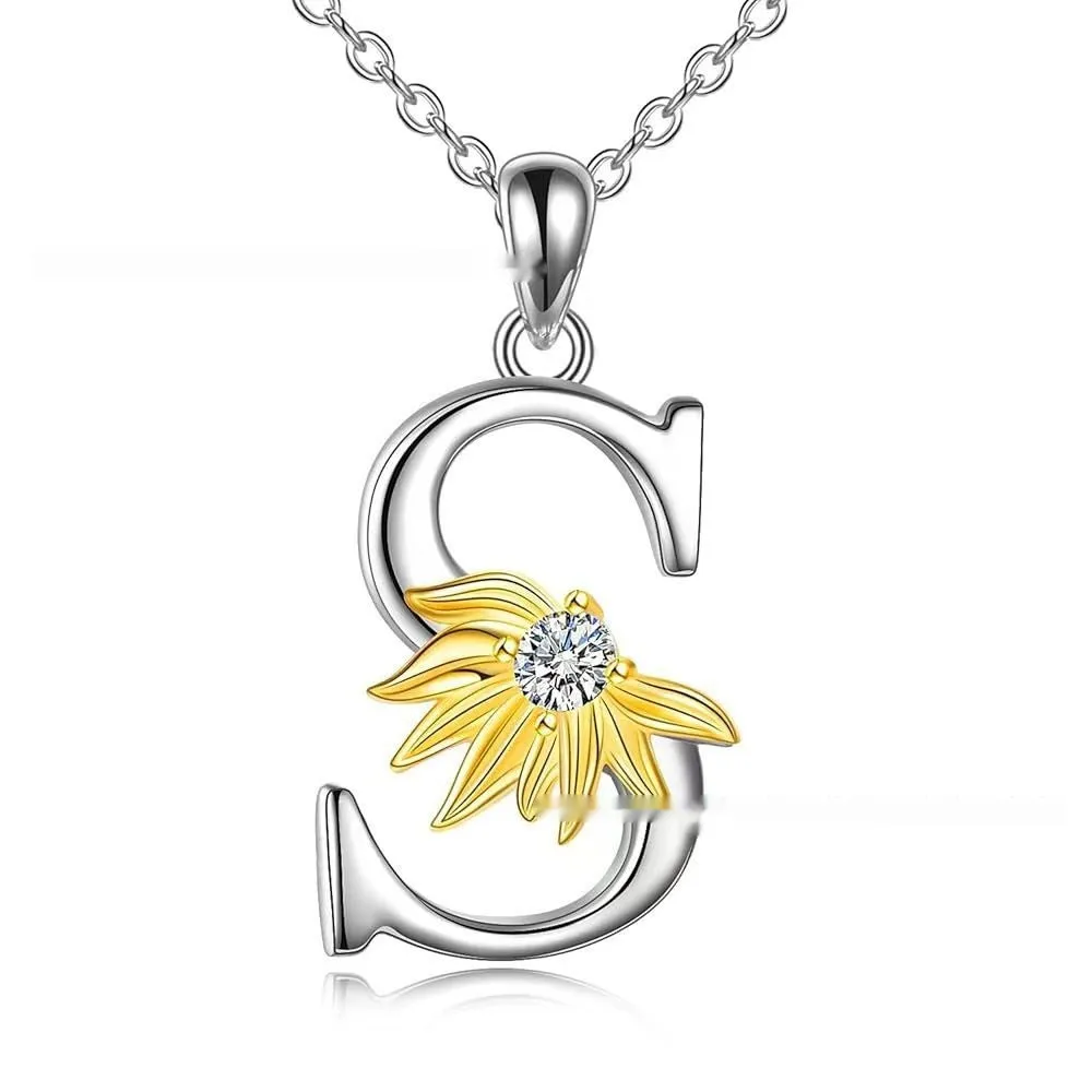 925 silver sunflower geometric pendant necklace available in multiple colours