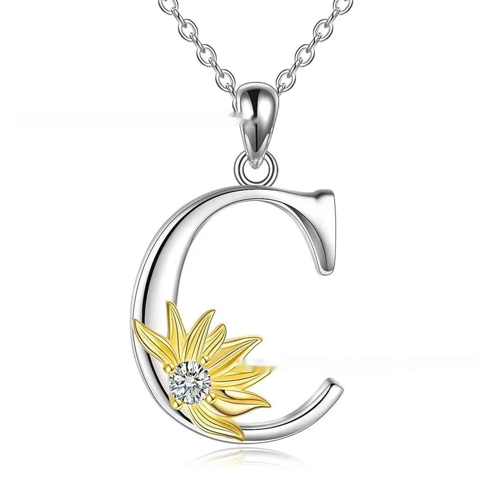 925 silver sunflower geometric pendant necklace available in multiple colours