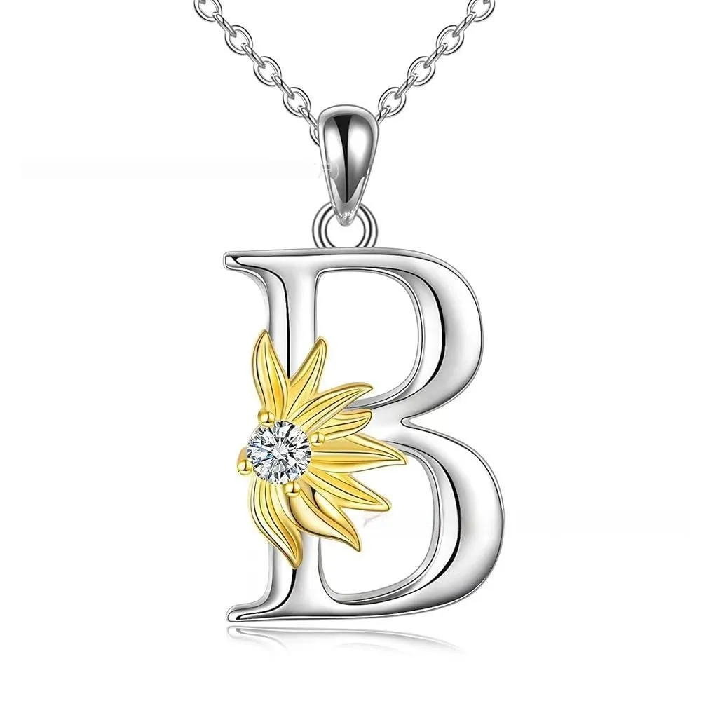 925 silver sunflower geometric pendant necklace available in multiple colours