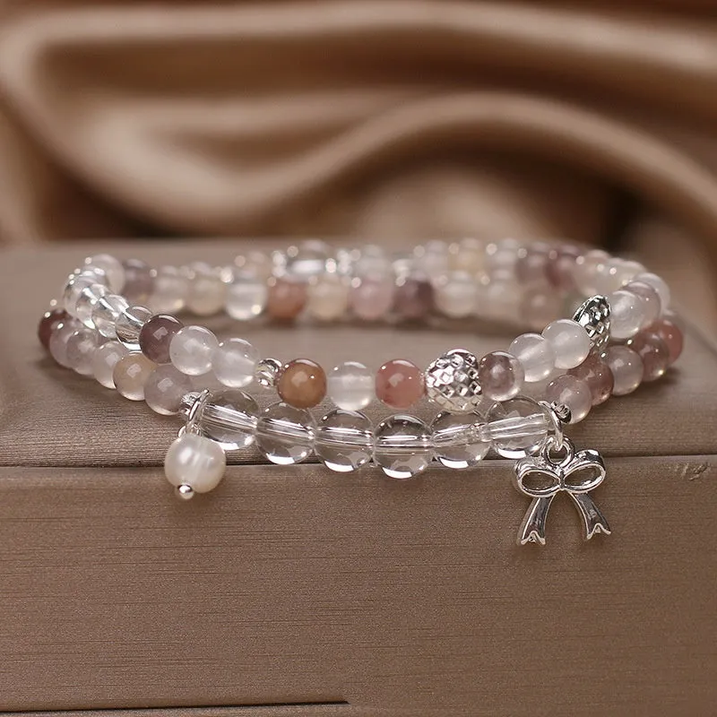 Chinese ancient style beaded butterfly bracelet for women, ethnic style, special-interest design, adjustable, colour options available