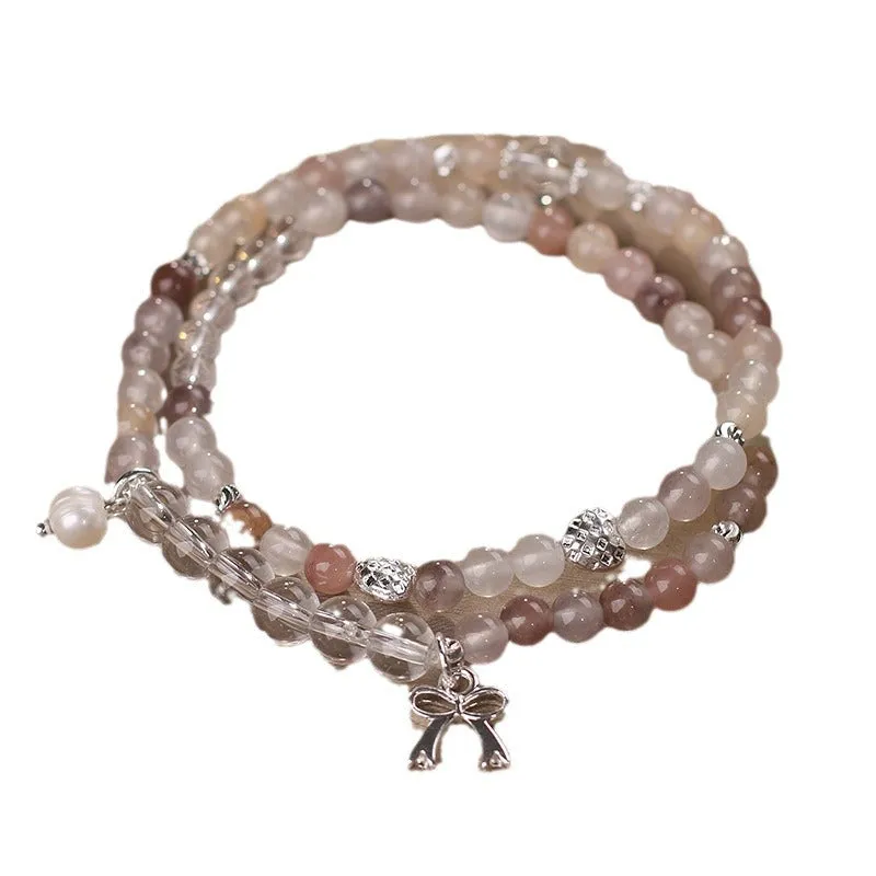 Chinese ancient style beaded butterfly bracelet for women, ethnic style, special-interest design, adjustable, colour options available
