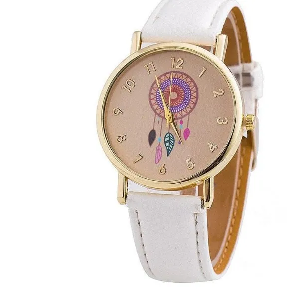 Ladies balloon decorative dial watch with onion crown, PU strap, alloy case, 40.5mm round dial
