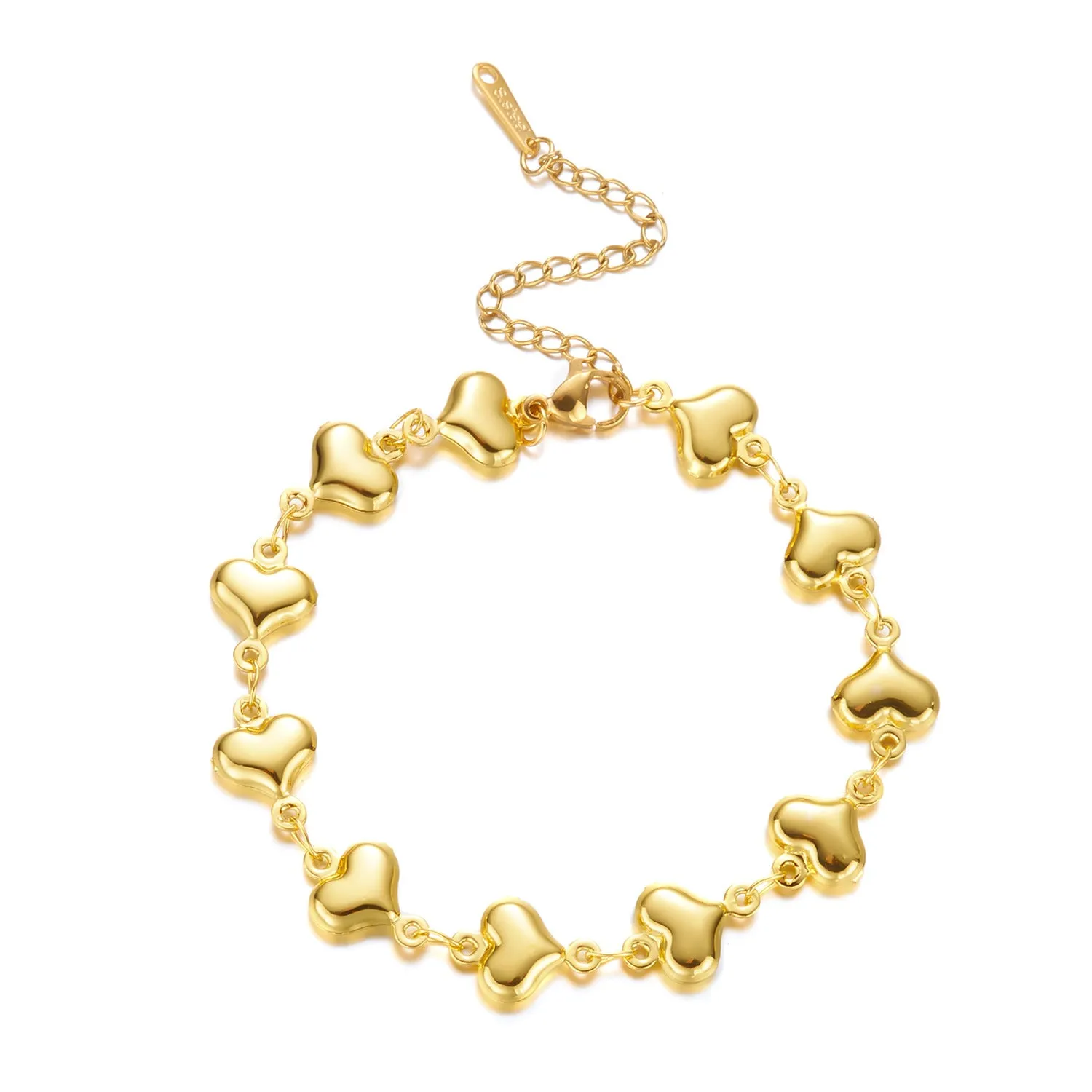Minimalist stainless steel bracelet with heart-shaped butterfly motif on wrist