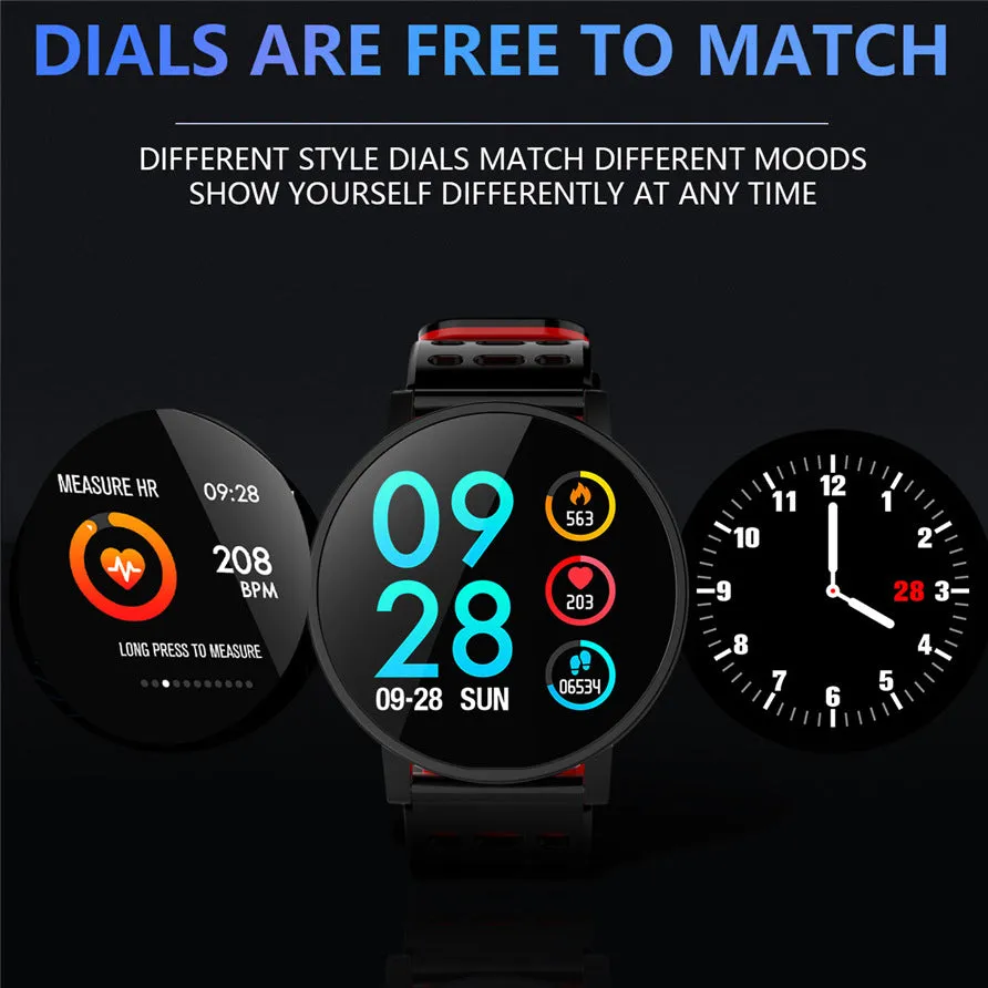 T3 Smart Watch on wrist showing 1.3 inch IPS colour display with heart rate monitoring, soft silicone strap
