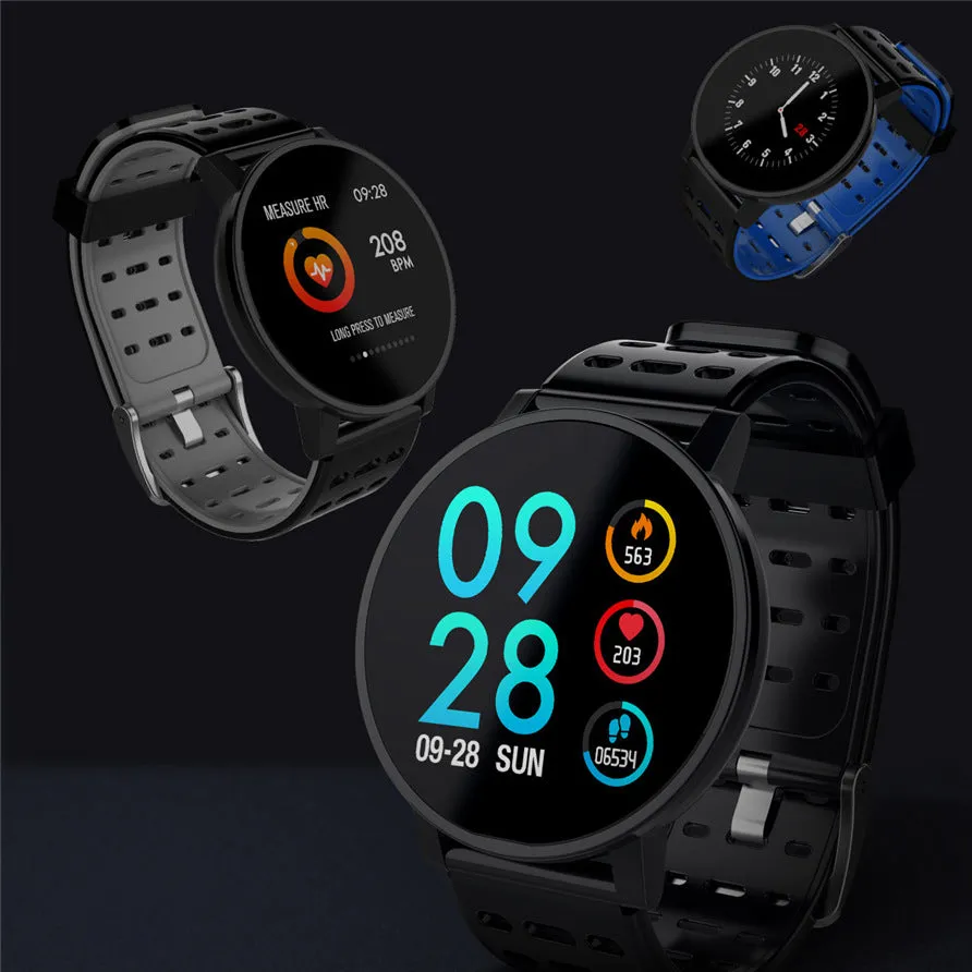 T3 Smart Watch on wrist showing 1.3 inch IPS colour display with heart rate monitoring, soft silicone strap