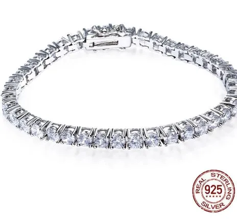 S925 silver bracelet with leaf micro-inlay design on a white background, showing the chain and clasp.