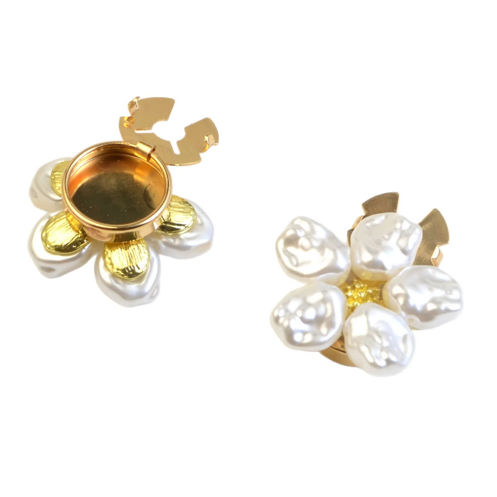 Alloy pearl rhinestone cufflink buttons white inlaid diamond processing single
