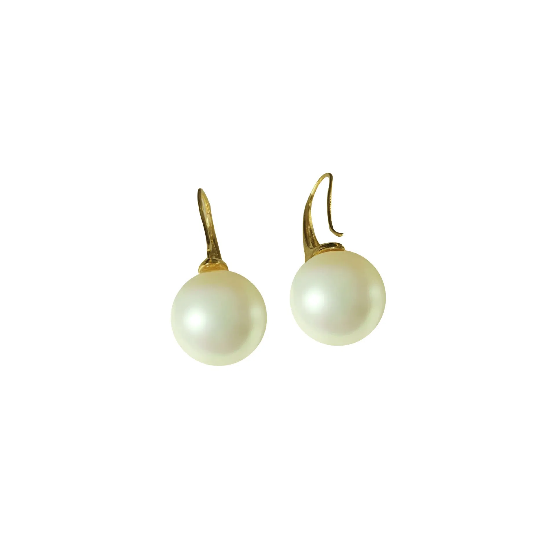 Geometric shell pearl drop earrings for women, fashionable OL style, single pair