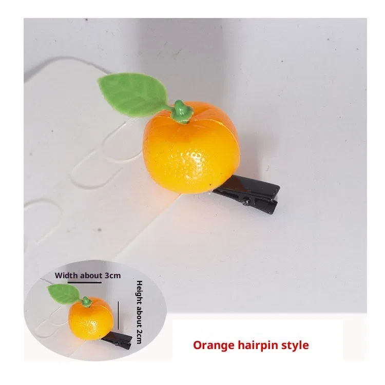 Plastic grass bean sprout hairpin with cute flower barrettes for children, handmade floral hair accessory
