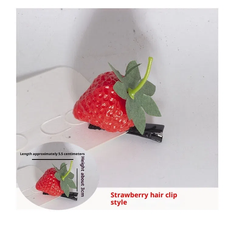 Plastic grass bean sprout hairpin with cute flower barrettes for children, handmade floral hair accessory