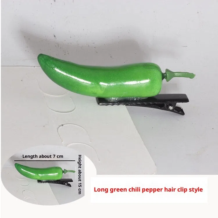 Plastic grass bean sprout hairpin with cute flower barrettes for children, handmade floral hair accessory