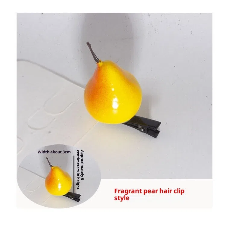 Plastic grass bean sprout hairpin with cute flower barrettes for children, handmade floral hair accessory