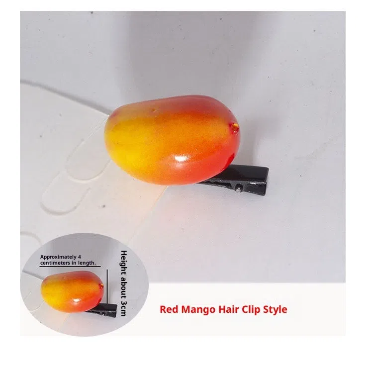 Plastic grass bean sprout hairpin with cute flower barrettes for children, handmade floral hair accessory