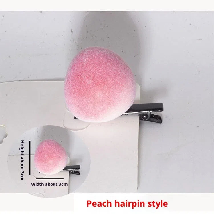 Plastic grass bean sprout hairpin with cute flower barrettes for children, handmade floral hair accessory