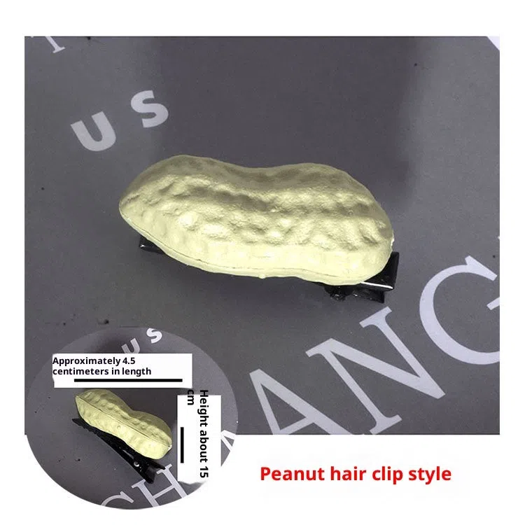 Plastic grass bean sprout hairpin with cute flower barrettes for children, handmade floral hair accessory