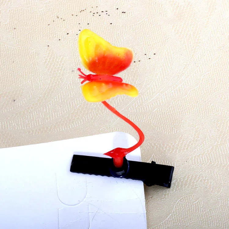 Plastic grass bean sprout hairpin with cute flower barrettes for children, handmade floral hair accessory