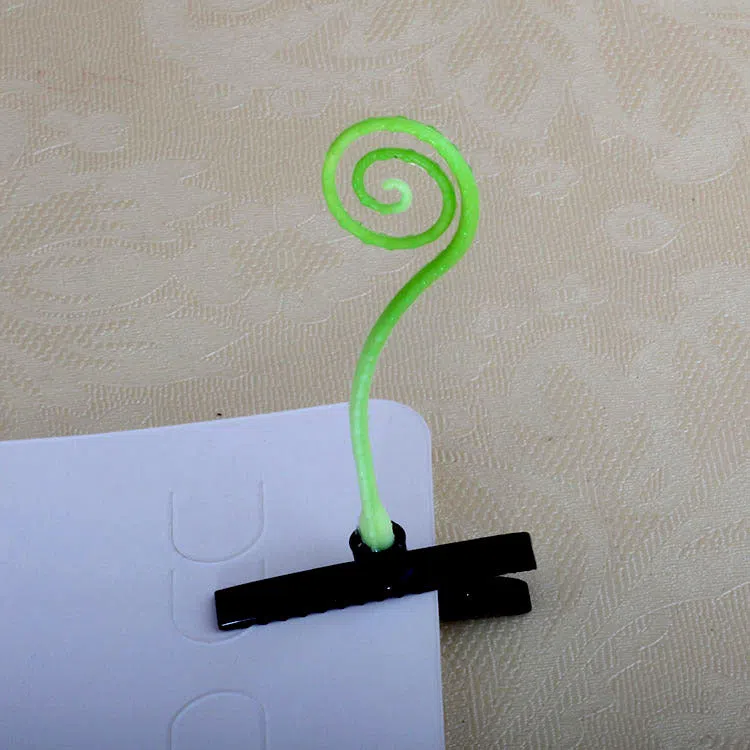 Plastic grass bean sprout hairpin with cute flower barrettes for children, handmade floral hair accessory