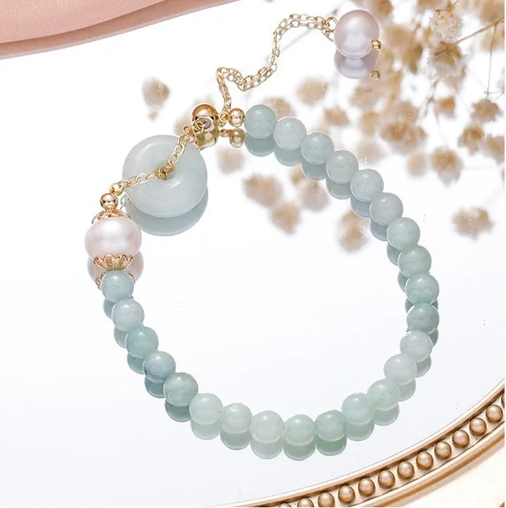 Women's Korean-style crystal bracelet with choice of stone and metal fastener