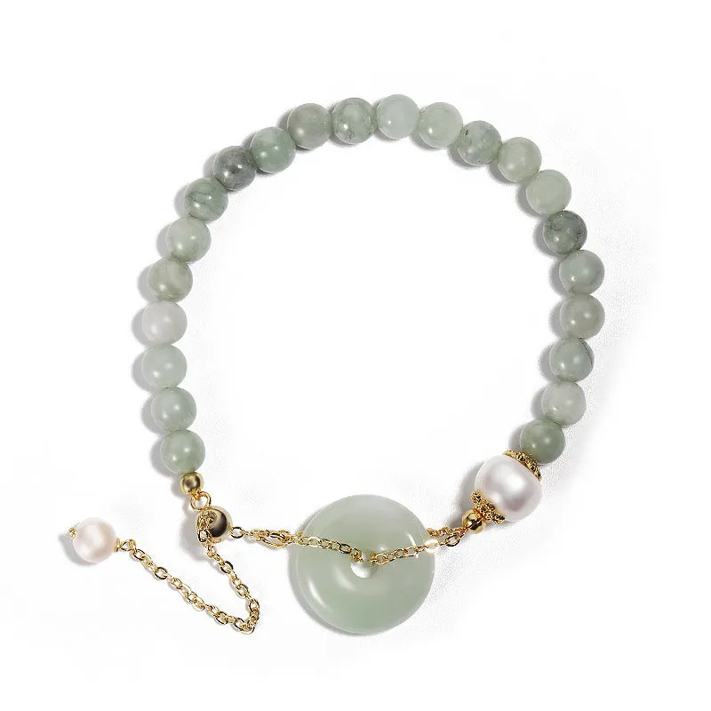 Women's Korean-style crystal bracelet with choice of stone and metal fastener