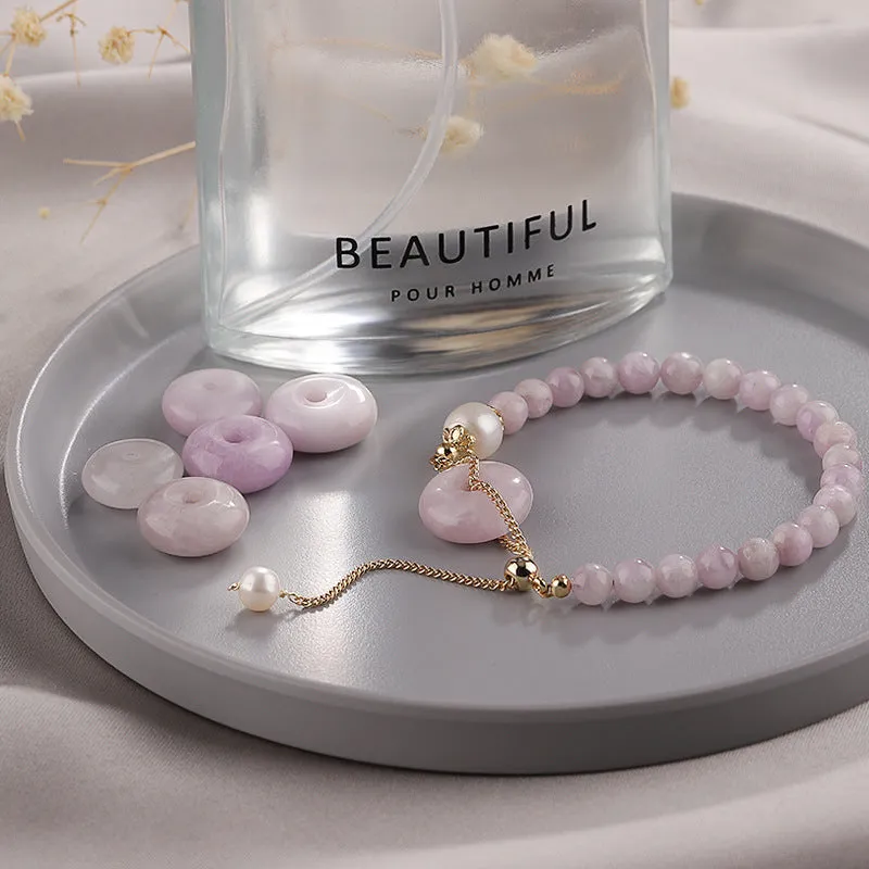 Women's Korean-style crystal bracelet with choice of stone and metal fastener