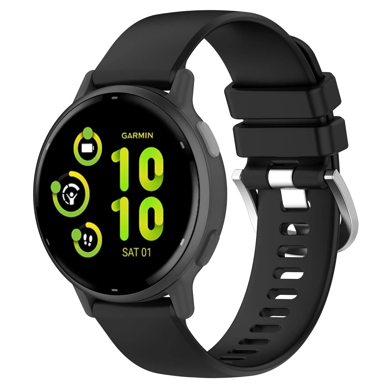 Sports-style silicone watch strap for Jiaming watches in multiple colours and widths.