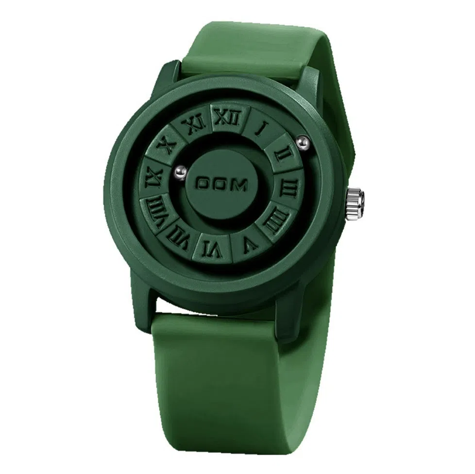Creative magnetic suspension waterproof quartz watch black steel belt with watch box set