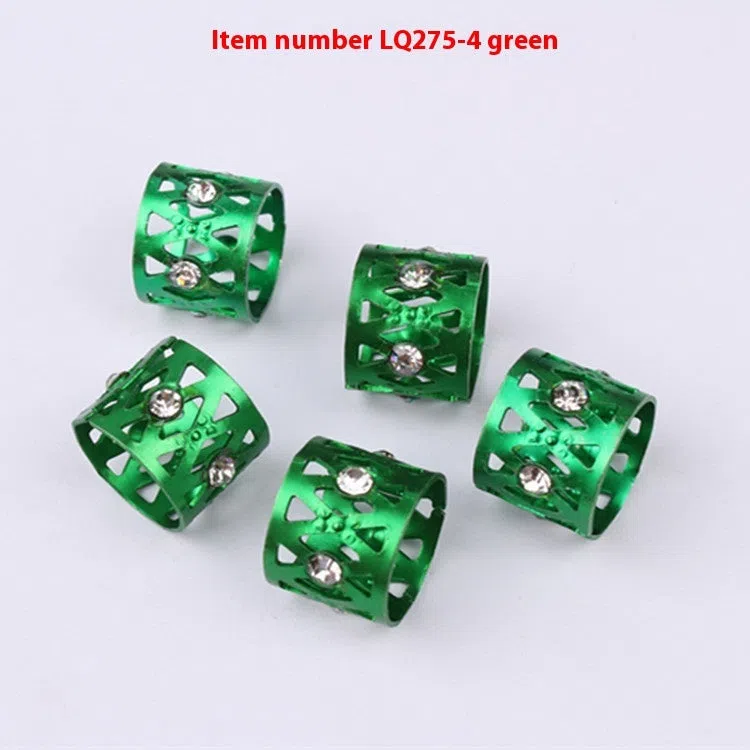 Metal hair ring with hollow jeweled crown design in multiple colour options for wig decoration