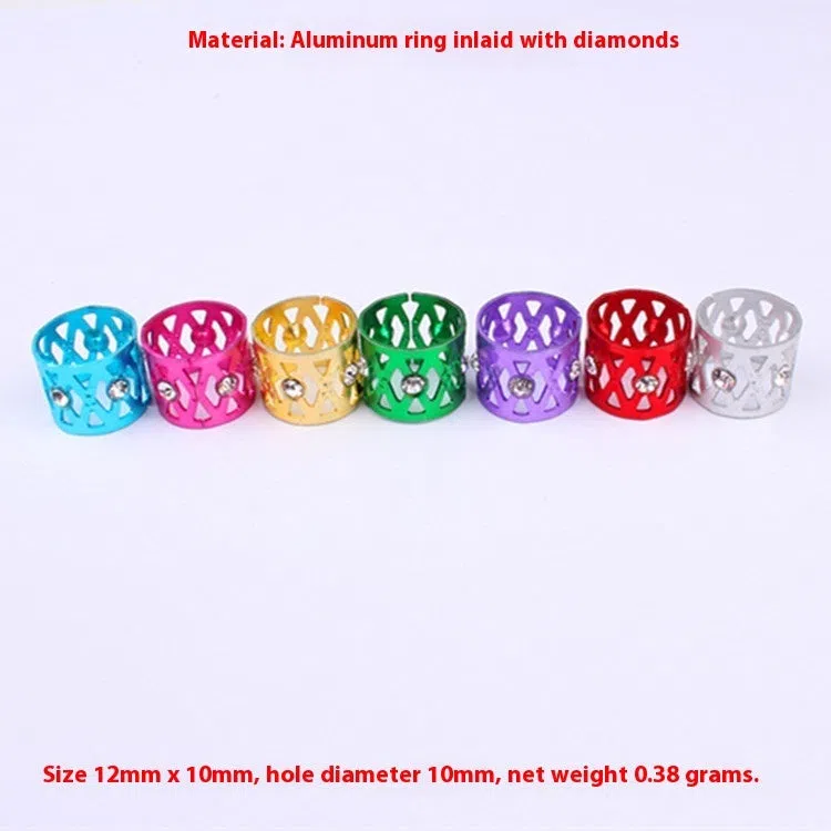 Metal hair ring with hollow jeweled crown design in multiple colour options for wig decoration