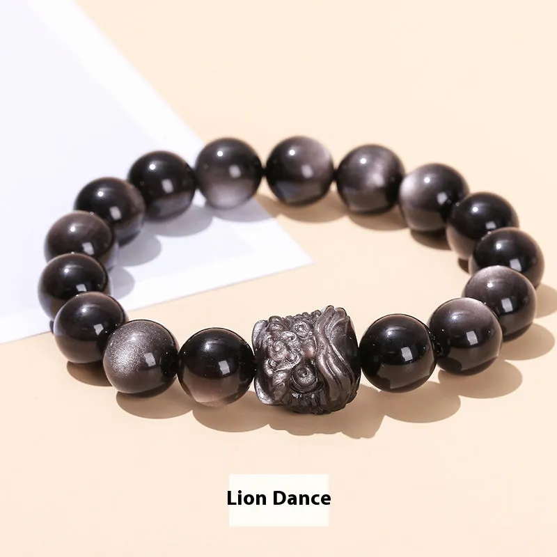 Women's crystal bracelet with silverstone star stone and tassel detail