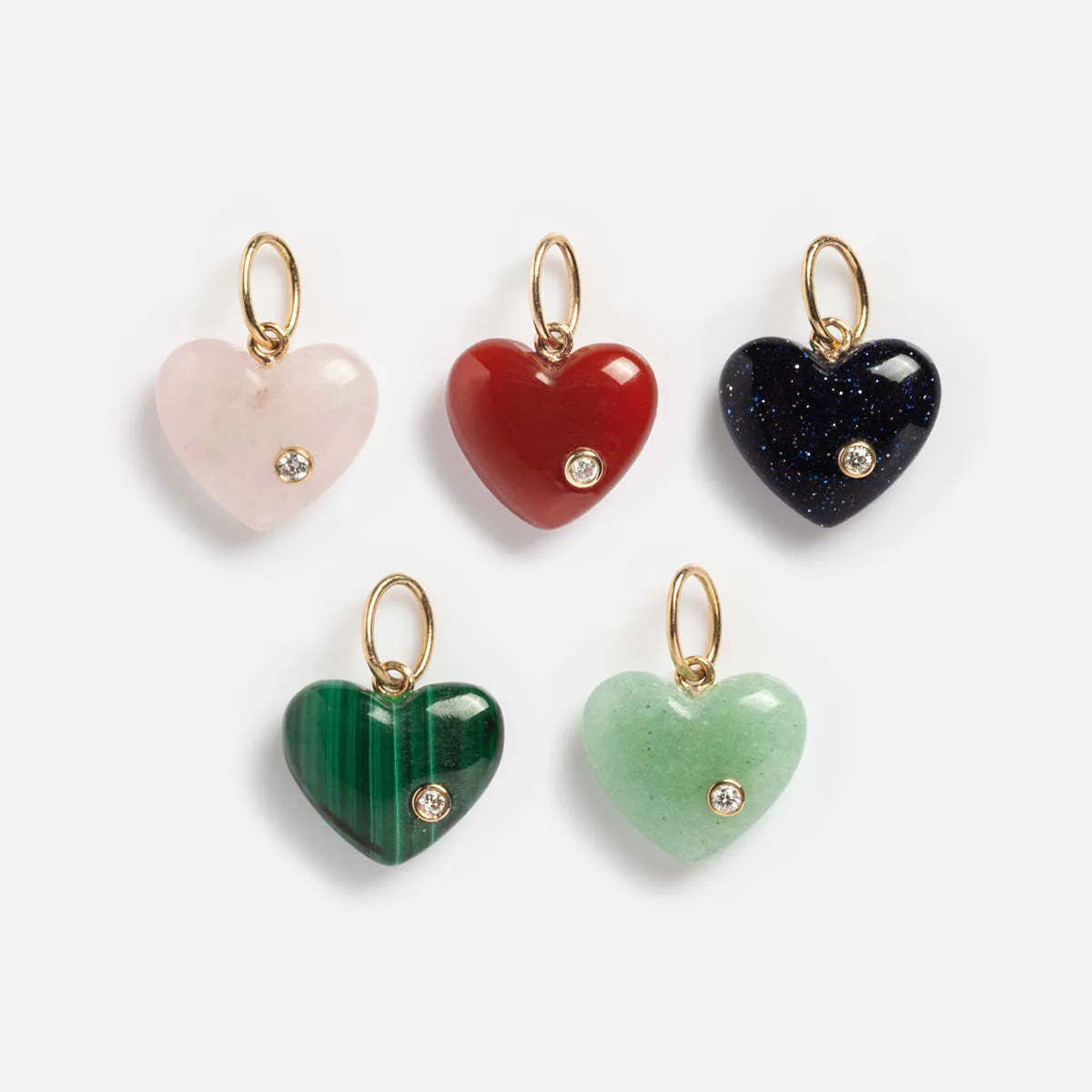 Geometric natural stone crystal pendant on an O-shaped chain necklace