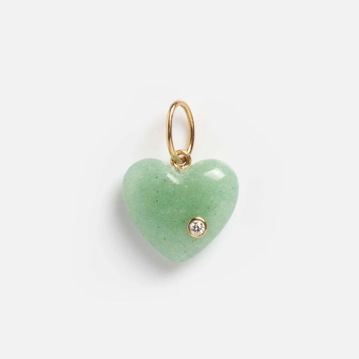 Geometric natural stone crystal pendant on an O-shaped chain necklace