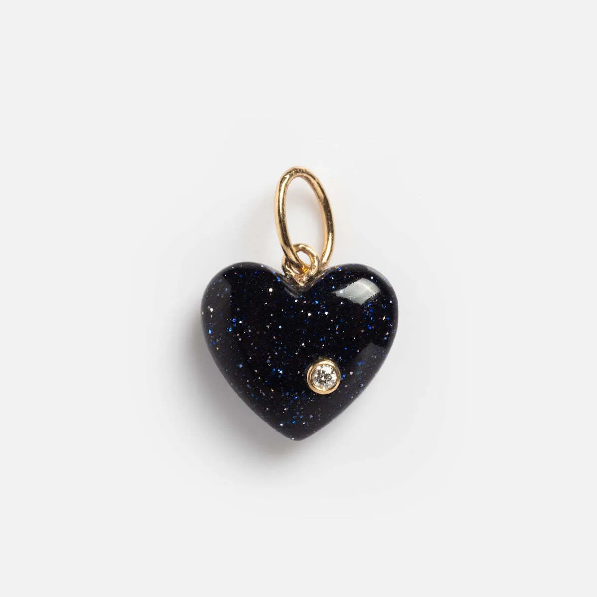 Geometric natural stone crystal pendant on an O-shaped chain necklace