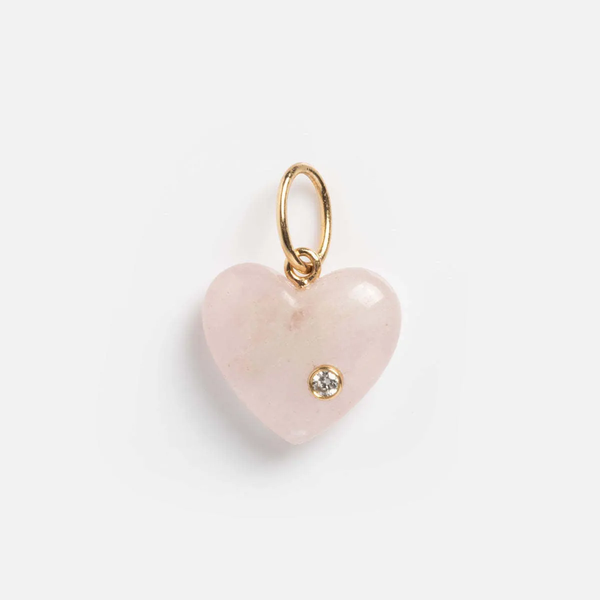 Geometric natural stone crystal pendant on an O-shaped chain necklace