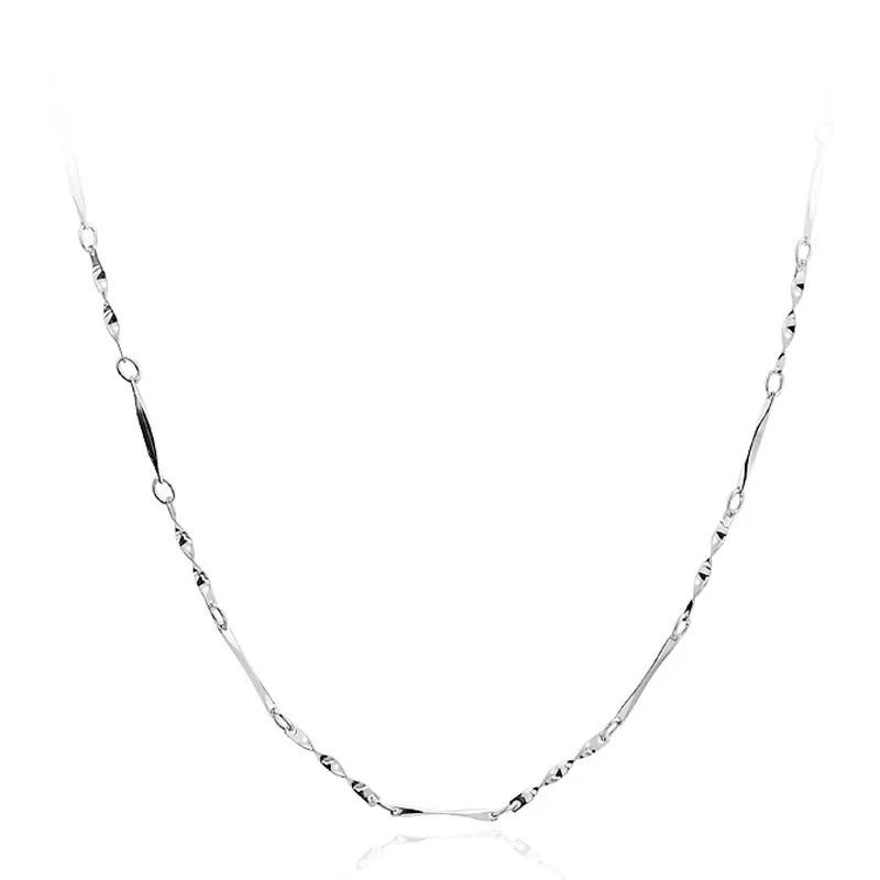 S925 sterling silver geometric ornament pendant necklace with twisted chain 40CM or 45CM silver colour