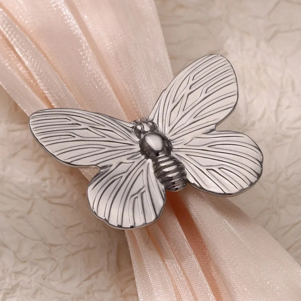Stainless steel open mouth hollow flower ring for women in gold finish
