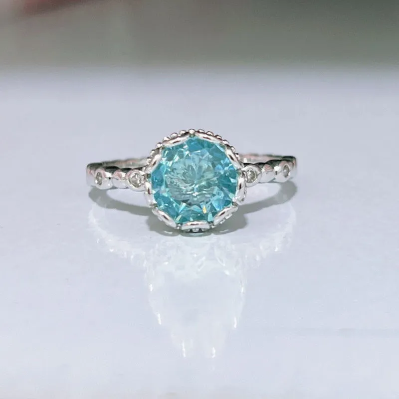 Fashion female zinc alloy ring with zircon creative personality design available in sizes 6 to 10