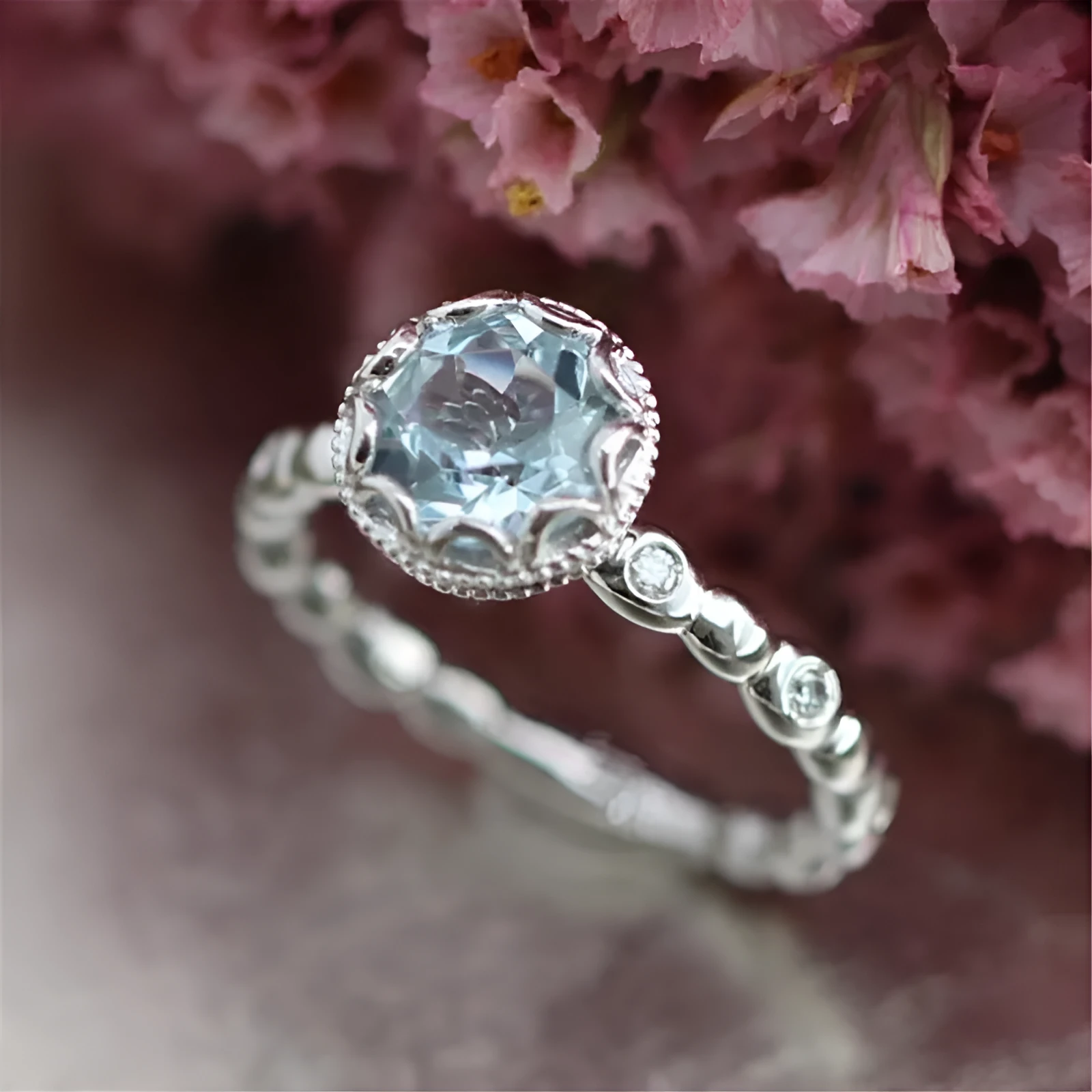 Fashion female zinc alloy ring with zircon creative personality design available in sizes 6 to 10