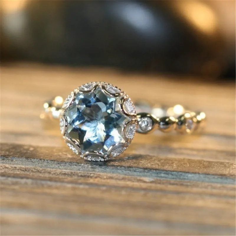 Fashion female zinc alloy ring with zircon creative personality design available in sizes 6 to 10