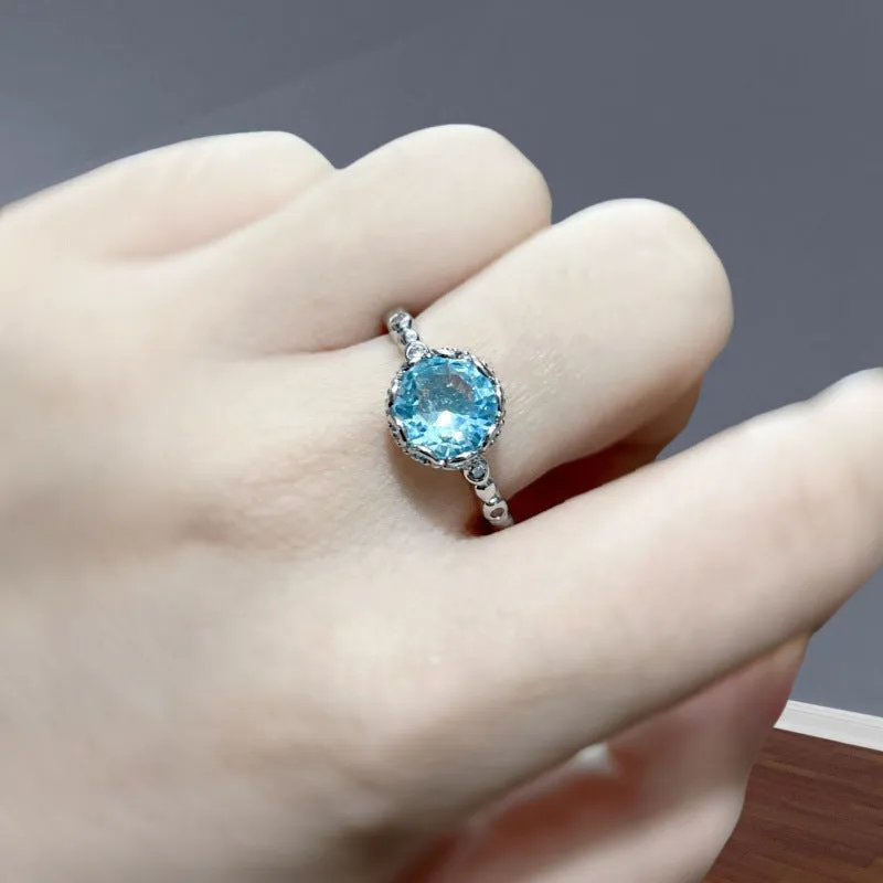 Fashion female zinc alloy ring with zircon creative personality design available in sizes 6 to 10