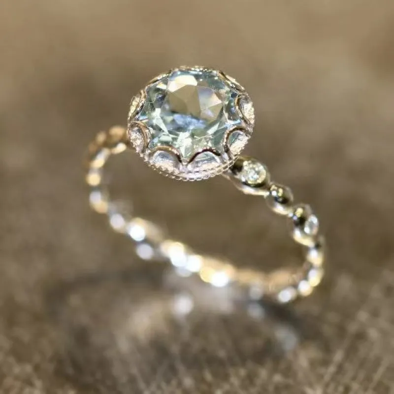 Fashion female zinc alloy ring with zircon creative personality design available in sizes 6 to 10